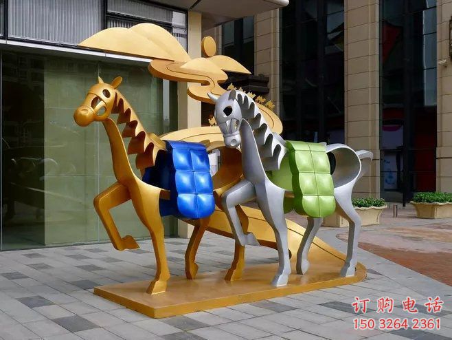 別墅馬群銅雕廠家 公園動物銅雕