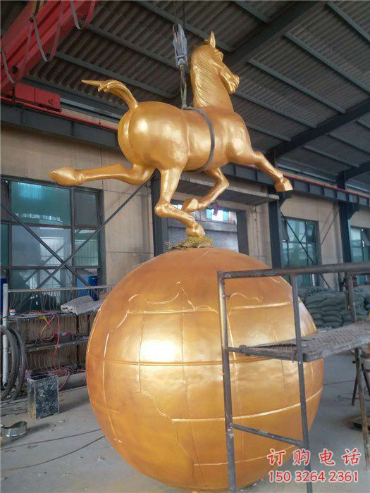 街頭金馬銅雕廠家 城市動(dòng)物銅雕