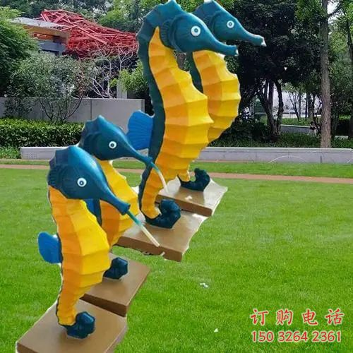 彩繪海馬銅雕廠家 仿古動物銅雕