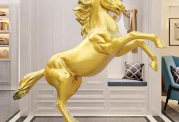 辦公室金馬銅雕廠家 黃銅動(dòng)物銅雕