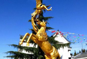 廣場(chǎng)金馬銅雕廠家 青銅動(dòng)物銅雕