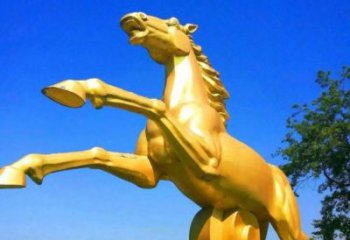 抽象金馬銅雕廠家 辦公室動(dòng)物銅雕