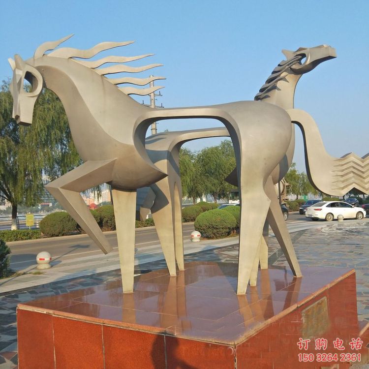 斑馬銅雕廠家 抽象動物銅雕