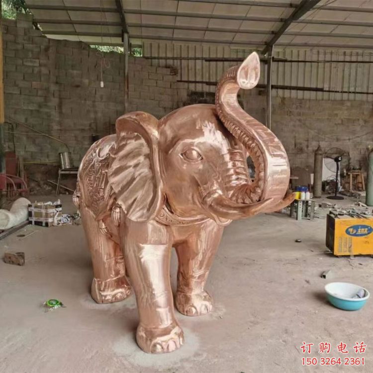 紫銅大象銅雕廠家 仿古動(dòng)物銅雕