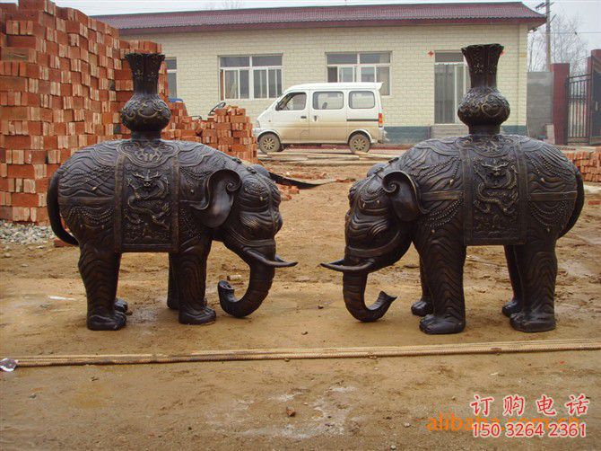 公園小象銅雕廠家 街頭動(dòng)物銅雕