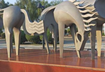 別墅斑馬銅雕廠家 公園動(dòng)物銅雕