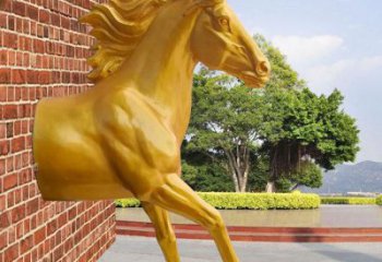 抽象馬頭銅雕廠家 辦公室動物銅雕