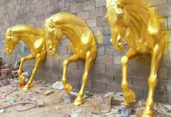 仿古馬頭銅雕廠家 彩繪動物銅雕