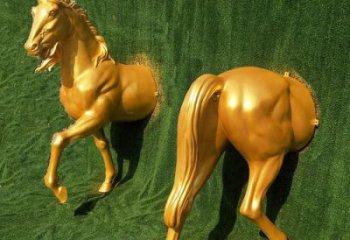 街頭馬頭銅雕廠家 城市動物銅雕