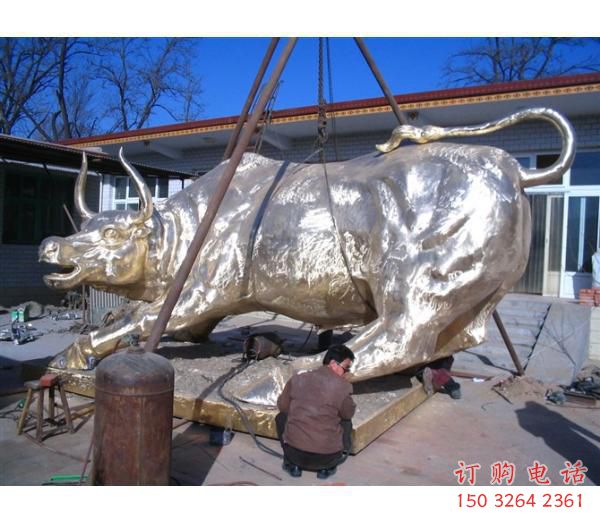 黃銅水牛銅雕廠家 仿古動物銅雕