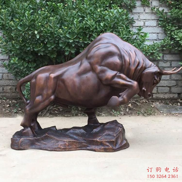 公園公牛銅雕廠家 街頭動(dòng)物銅雕