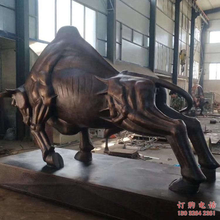 街頭公牛銅雕廠家 城市動物銅雕