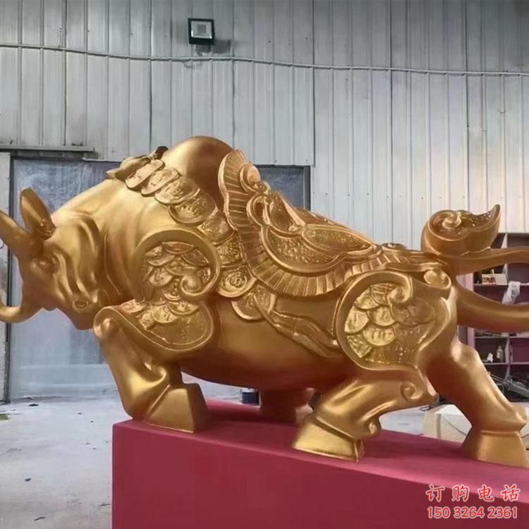 彩繪公牛銅雕廠家 仿古動(dòng)物銅雕