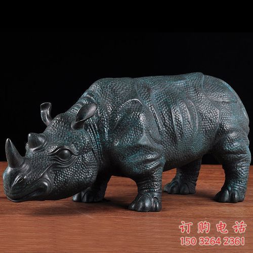 公園犀牛銅雕廠家 街頭動(dòng)物銅雕