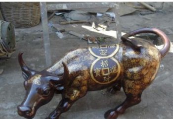街頭華爾街牛銅雕廠家 城市動物銅雕