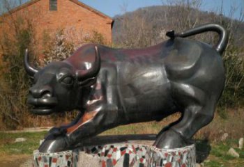 城市水牛銅雕廠家 黃銅動物銅雕