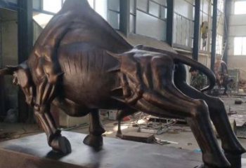 街頭公牛銅雕廠家 城市動(dòng)物銅雕