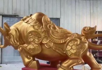 彩繪公牛銅雕廠家 仿古動(dòng)物銅雕