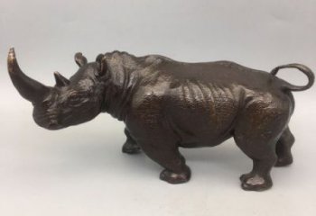 廣場(chǎng)犀牛銅雕廠家 青銅動(dòng)物銅雕
