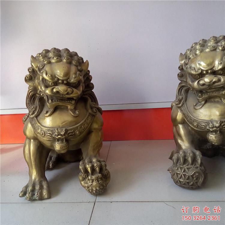 紫銅獅子銅雕廠家 仿古動(dòng)物銅雕
