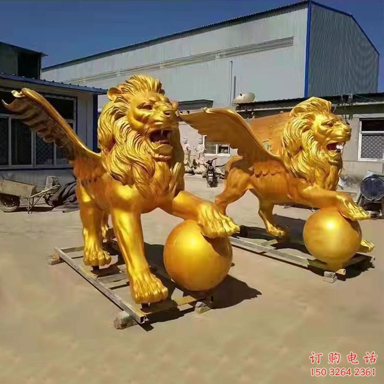街頭獅子銅雕廠家 城市動物銅雕