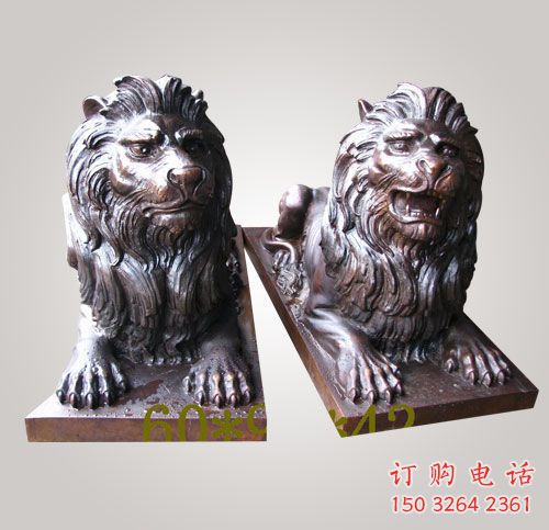 抽象雄獅銅雕廠家 辦公室動(dòng)物銅雕