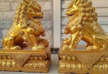 彩繪獅子銅雕廠家 仿古動(dòng)物銅雕