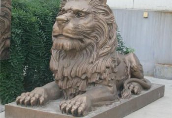 園林雄獅銅雕廠家 青銅動物銅雕