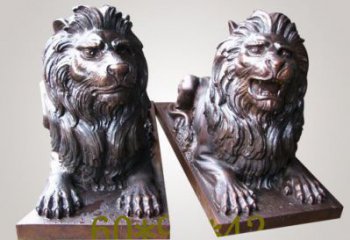 抽象雄獅銅雕廠家 辦公室動(dòng)物銅雕