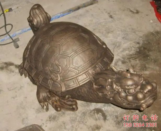 青銅龍龜銅雕廠家 公園動物銅雕