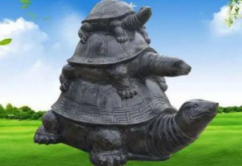 仿古海龜銅雕廠家 彩繪動物銅雕