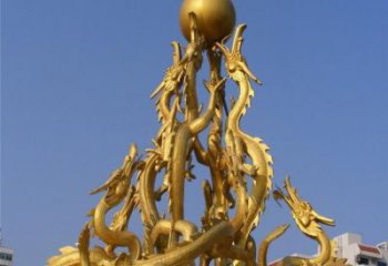青銅龍戲珠銅雕廠家 公園動(dòng)物銅雕