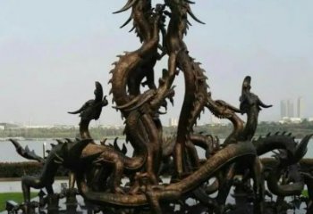 廣場(chǎng)九龍銅雕廠家 青銅動(dòng)物銅雕