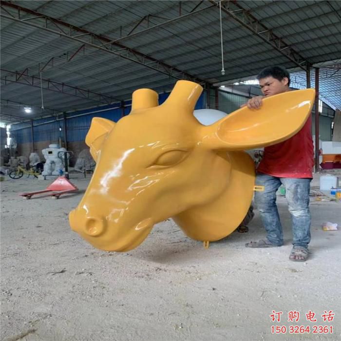 抽象牛頭銅雕廠家 辦公室動(dòng)物銅雕