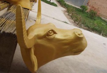 城市牛頭銅雕廠家 黃銅動物銅雕