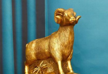 街頭公羊銅雕廠家 城市動物銅雕