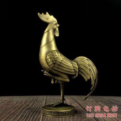 城市雞銅雕廠家 黃銅動(dòng)物銅雕