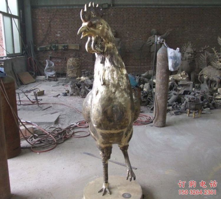 雞銅雕廠家 抽象動(dòng)物銅雕