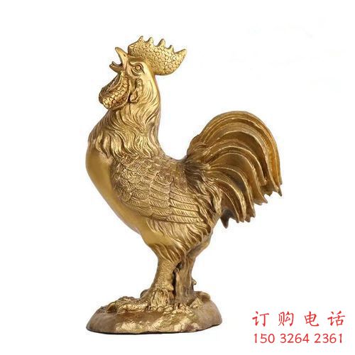 黃銅公雞銅雕廠家 仿古動(dòng)物銅雕
