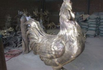 抽象雞銅雕廠家 辦公室動物銅雕