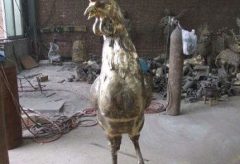 雞銅雕廠家 抽象動物銅雕