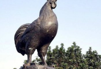 別墅公雞銅雕廠家 公園動(dòng)物銅雕