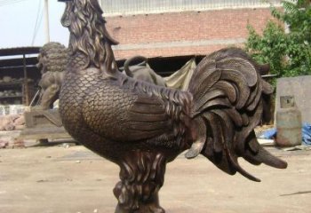 街頭公雞銅雕廠家 城市動(dòng)物銅雕