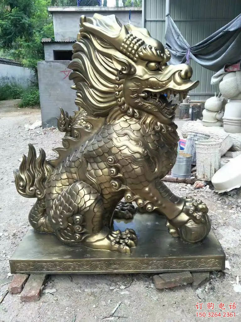 園林麒麟銅雕廠家 青銅動物銅雕