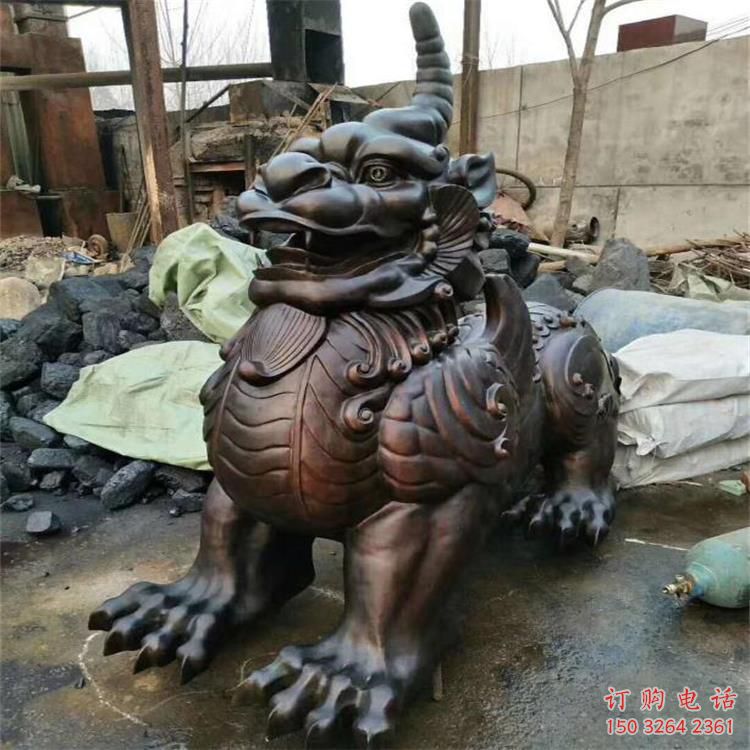 城市貔貅銅雕廠家 黃銅動(dòng)物銅雕