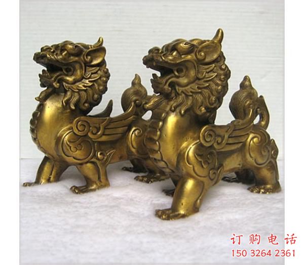 仿古貔貅銅雕廠 彩繪動(dòng)物銅雕廠家
