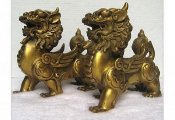 仿古貔貅銅雕廠 彩繪動物銅雕廠家