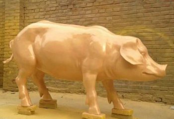 別墅豬銅雕廠家 公園動(dòng)物銅雕