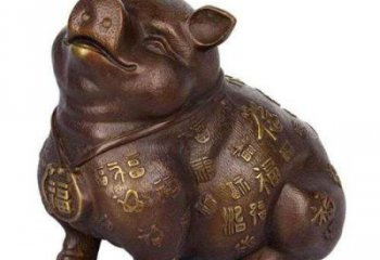 公園豬銅雕廠家 街頭動物銅雕