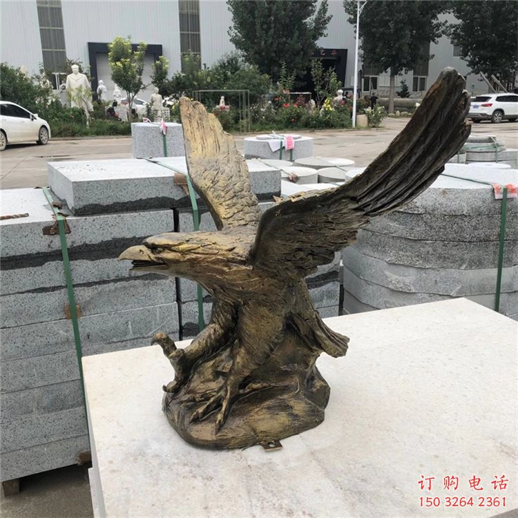 抽象雄鷹銅雕廠家 辦公室動(dòng)物銅雕